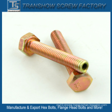 Yellow Zinc Plated Hex Head Bolt Nut